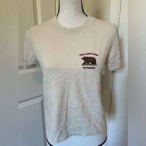Brandy Melville Cream Wyoming Tee